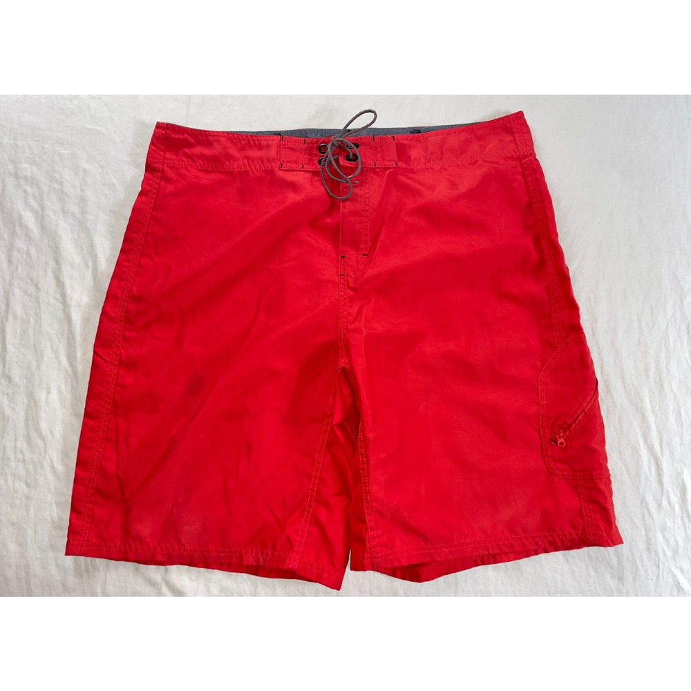 The North Face Flat Front Microfiber Board Shorts. Red, Men's Size 40. Read.